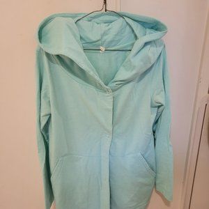 Turquoise wrap hoodie
